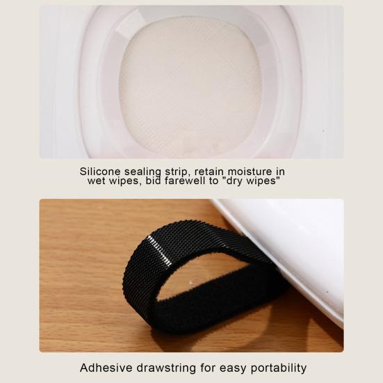 Wet Wipes Box with Hanging Portable Holder Dustproof Travel Wipe Hoop Baby Wet Tissue