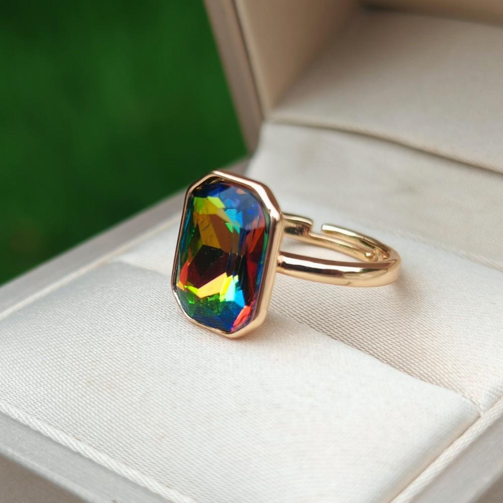 1 шт. Модные квадратные кубические циркониевые открывающиеся регулируемые кольца для женщин, стекируемые парные кольца, ювелирные изделия, аксессуары для свадебной вечеринки