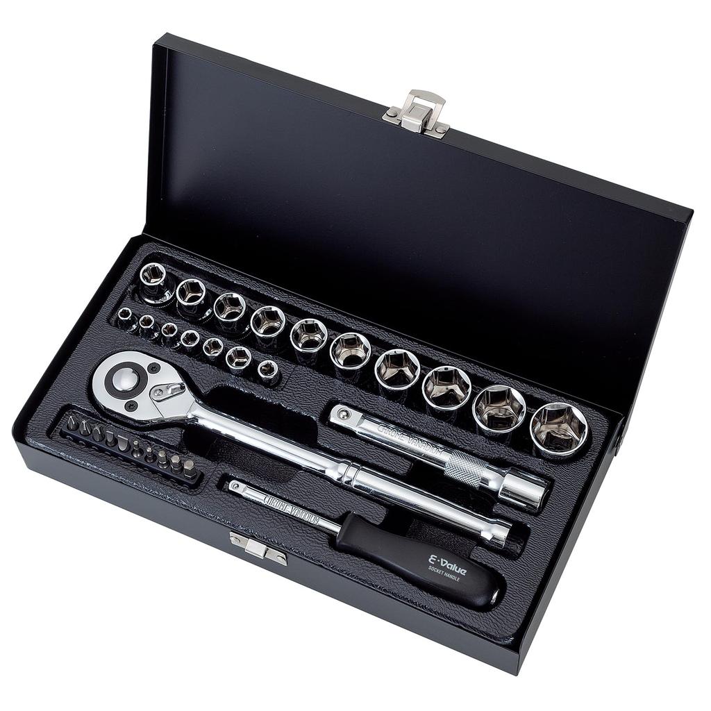Socket Wrench 30 To E-Value Set, Pairs, 6.35mm 12.7mm Drive, ESR-2430M