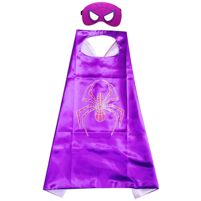 Детский двухслойный плащ на Хэллоуин: Плащ для косплея Капитана Америки/Супермена, однотонный