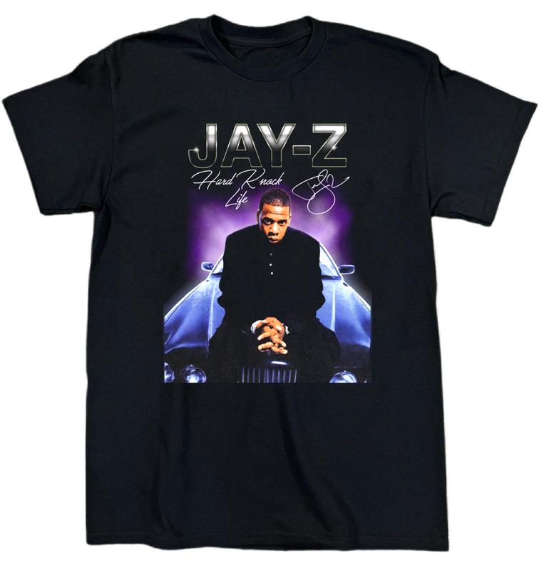 Jay Z Star Signed Heavy Cotton Black Unisex T-Shirt