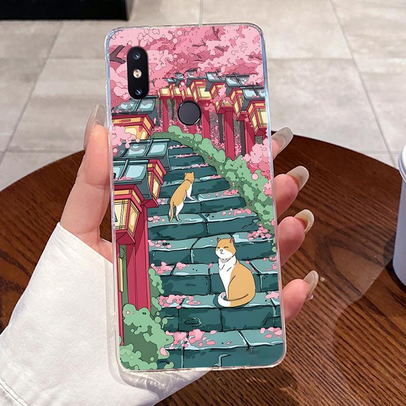 Гелевый чехол для Xiaomi Mi Mix 2s Fundas Защитный Coque Прозрачный Силиконовый Мягкий ТПУ Задняя крышка Милый Кролик Кошка Динозавр Чехол для телефона