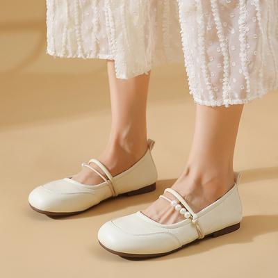 Женская обувь 2024 Новые однотонные женские балетки с бисером Модные балетки с квадратным носком и мелким вырезом Слипоны