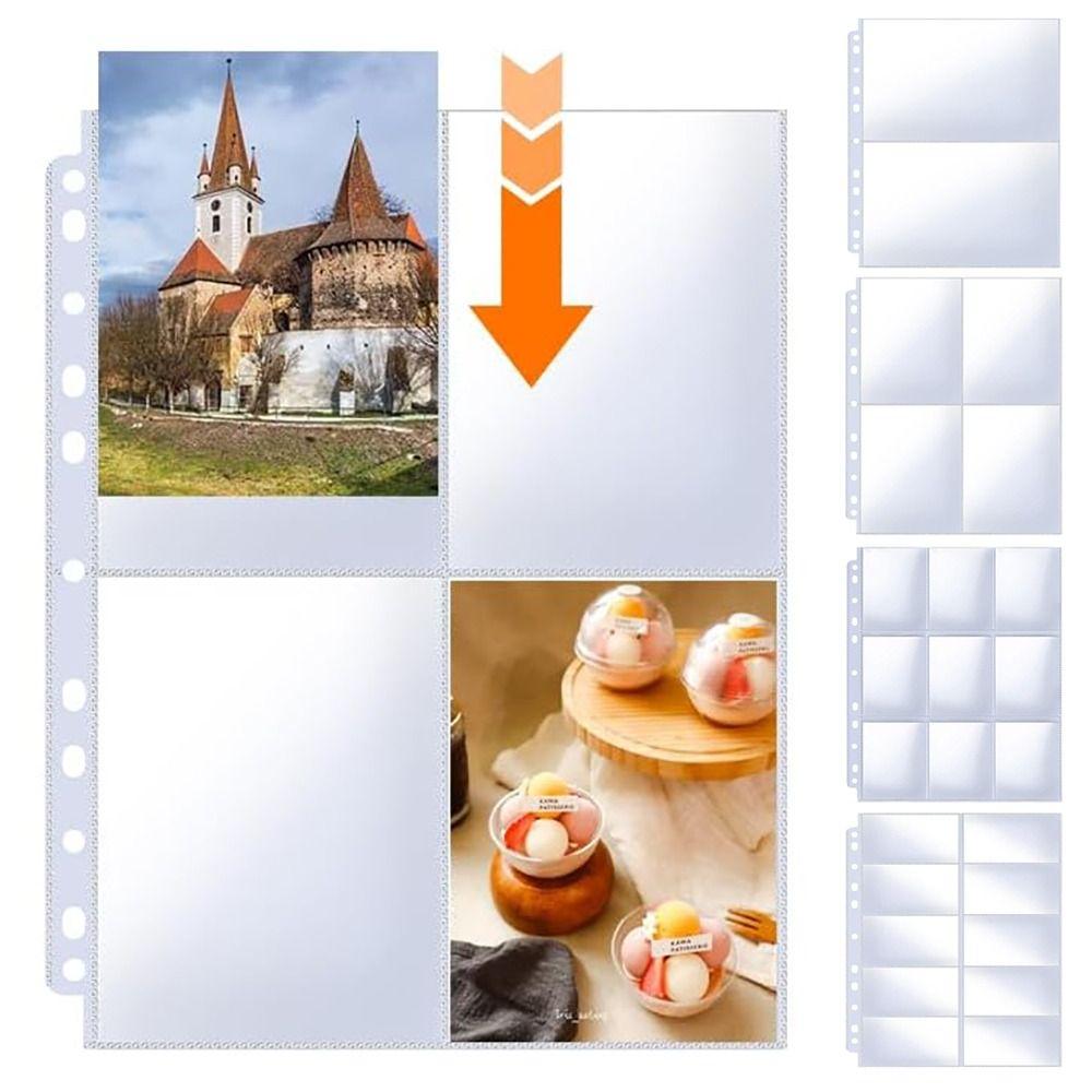 Листы для фотокарточек формата А4 Прозрачный ПП Безкислотный Альбом для фотографий Сменные страницы Держатель для фотокарточек Карточка Штамп Вырезка