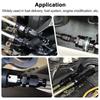 6AN Male Flare to 5/16" Fuel Hardline Tube Fitting Adapter 6AN Male Flare to 3/8" Straight Connector Aluminum Alloy Anodized
