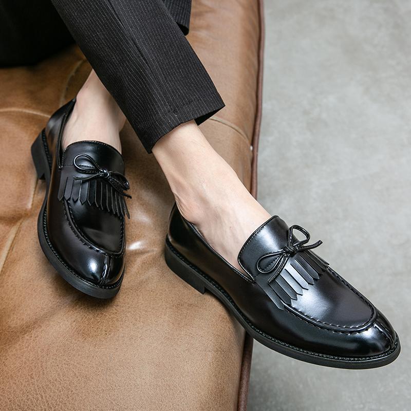 Men Loafers Nobility Shoes Retro Tassels Formal Business Purple Wedding Dress Prom Blazers Green Tuxedo Party Shoes Plus Size