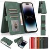 Zipper Wallet 8 Card Flip Magnetic Leather Case for iPhone 15 14 13 12 11 Pro Max XS MAX XR /Samsung S23 S22 S21 Ultra Plus S21FE A14 A54 A13 A53 A52
