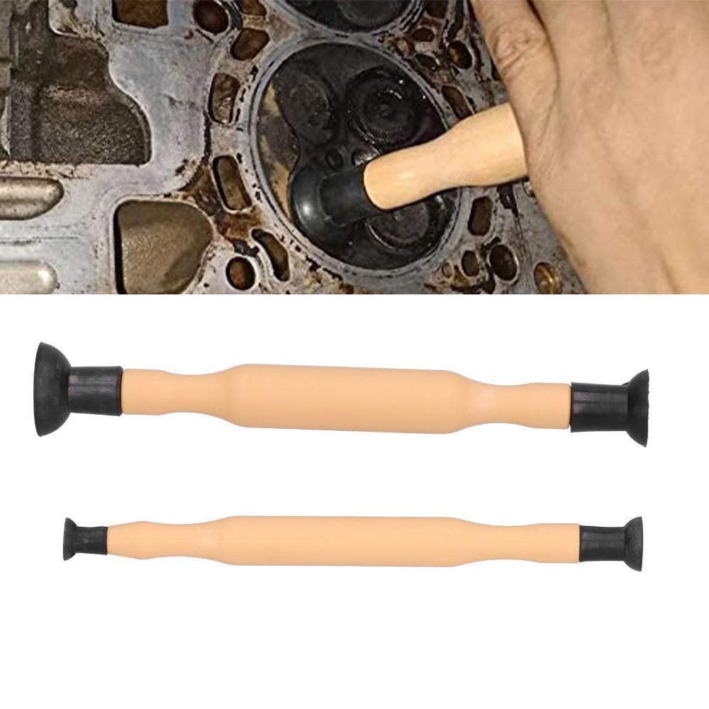 2PCS Hardwood Handle Valve Grinding Tool Double Ended Spring Compressor Tools Sealing Maintenance