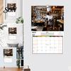 Creative Holiday Gift 2027 Pugs Working Wall Calendar, Funny Dog Hanging Year Round Planning Tool 12 Monthly Planner with Unique Illustrations