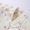 Fashion Floral Belts Blazer Coat Women Shoulder Pads Single Breasted Notched Long Sleeve Street Jacket 2025 Spring Holiday Party