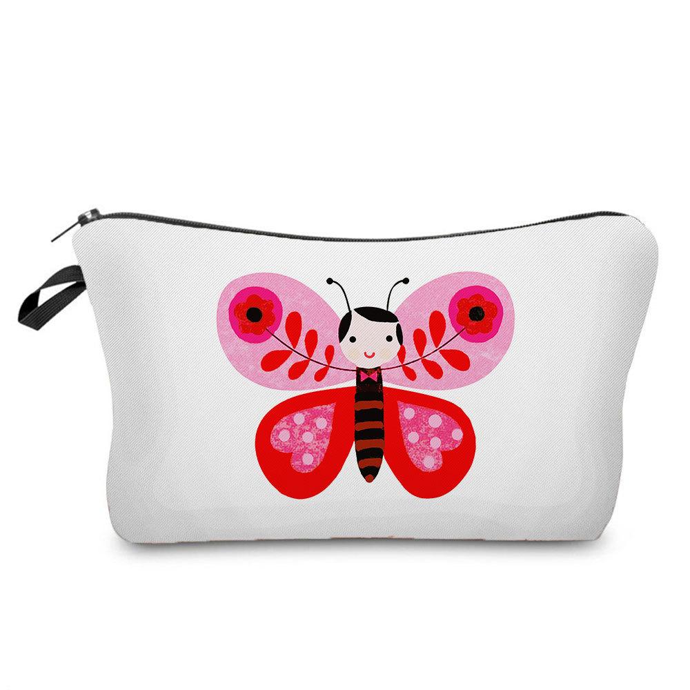Women Butterfly Print Cosmetic Bag Toiletries Organize Travel Storage Case 6706