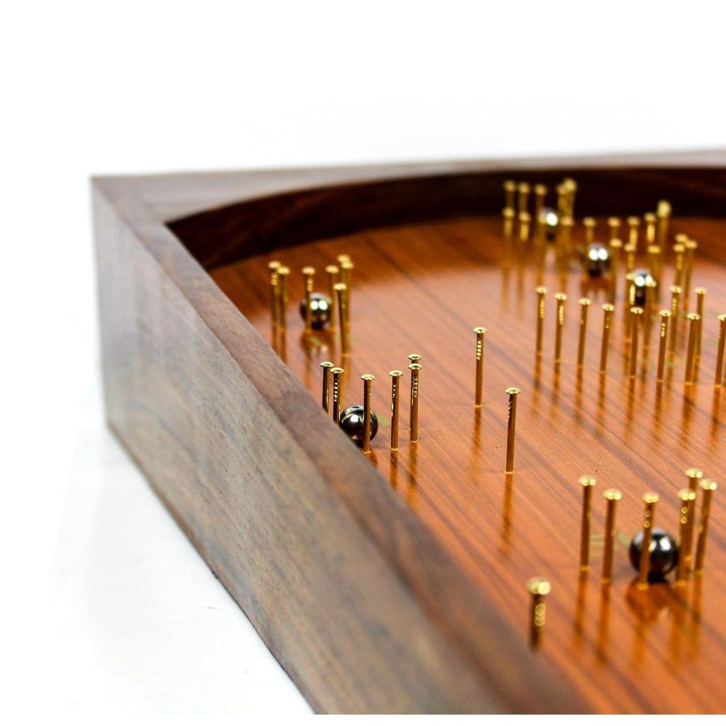 Багатель Традиционная Деревянная Настольная Игра Пинбол Ручной Работы | Эксклюзивный Детский Декор и Подарки (Набор из 2)