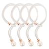 4Pcs Curtain Tiebacks High Density Woven Elegant Pearl Beads Window Curtain Ropes Luxury Drapes Holdbacks Straps