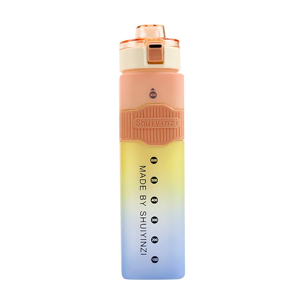 900ml Motivational Fitness Sports Water Bottle Large Wide Mouth Leakproof Durable