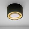 Surface-Mounted Halogen Spot Luminaire, Movable, Amat-S Insert, Round, Black-Gold