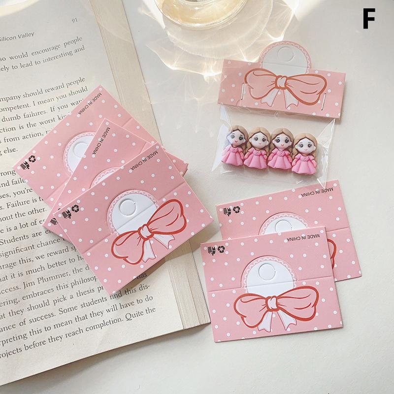 100Pcs Foldable Packaging Paper Cards Bow Cards For Handmade Jewelry Retail Hang Tag Flowers Display Cardboard