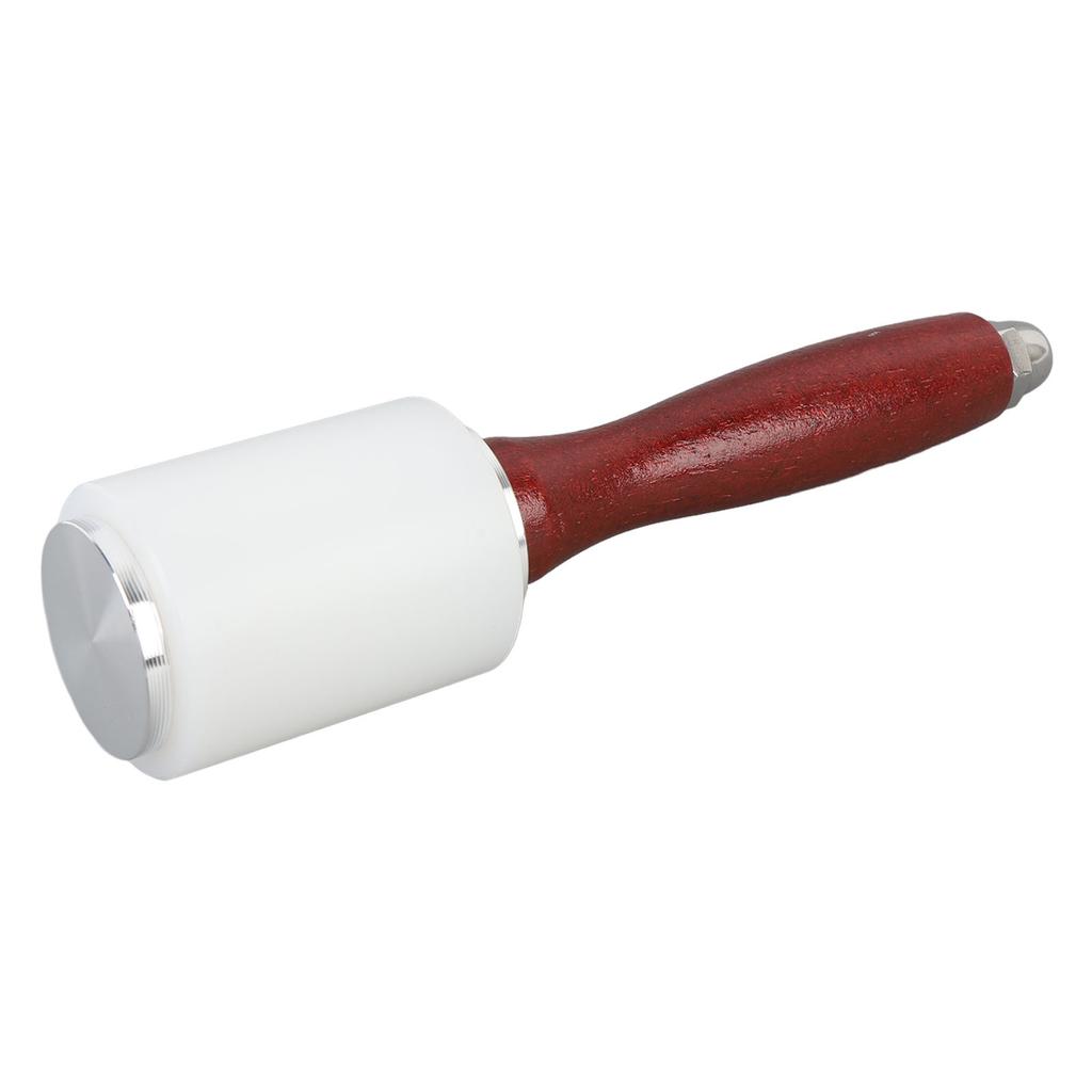 Leather Carving Hammer Rubber Head Wooden Handle Leather Mallet Hammer for Handcraft Straight Type