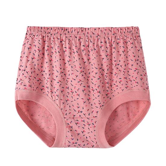 Seniors Women Cotton Underwear Soft Full Coverage Panties Plus Size Moisture-Absorbing Briefs for Medium Elderly Ladies