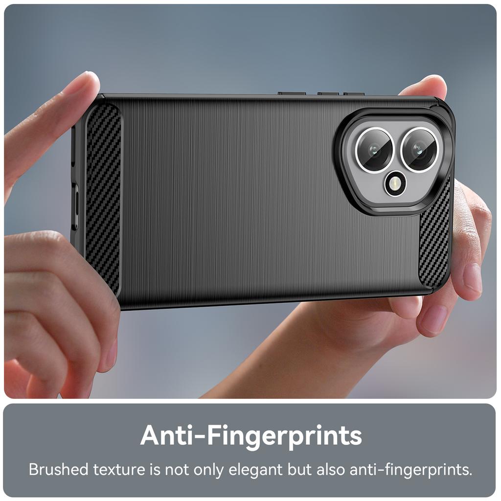 Для Honor 400 5G (Глобальный) Чехол Защитный Чехол для Телефона Текстура Углеродного Волокна Матовый
