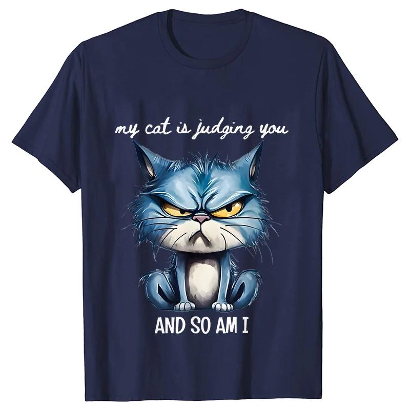Funny Cat Sarcastic Antisocial Attitude Print Tshirts for Women Angry Cat Tshirts Not Today Introvert Female Tee Shirts Femme
