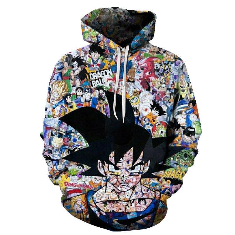 10 Colors Dragon Ball Cartoon Printed Hoodies 2025 Vintage Merch Hoodie Men and Women Hip-hop Sports Pullover Sweatshirt