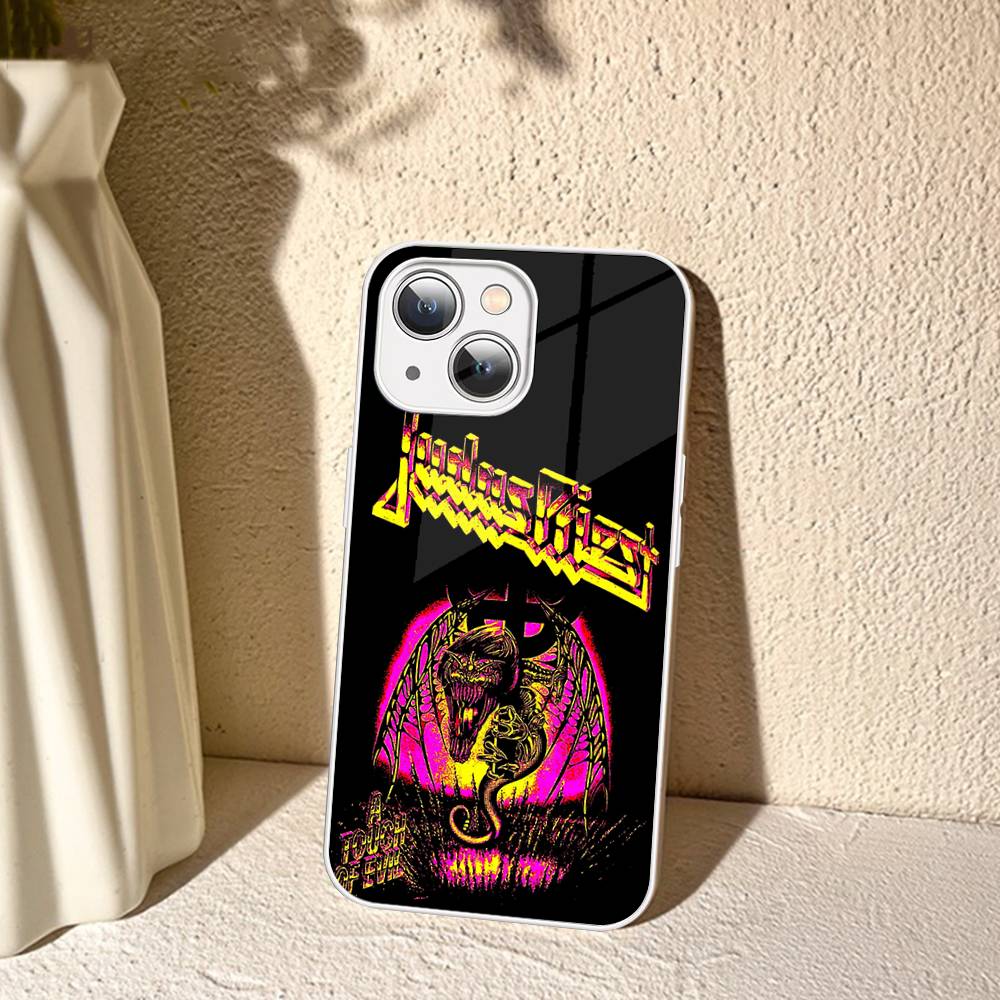 Band J-Judas P-Priest Tempered Glass For Iphone 14 13 12 11 Pro Mini XS MAX 14Plus X XS XR Fundas