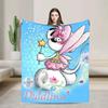 Cute Mouse Diddl Plush Flannel Throw Blanket for Kids  Soft Warm Bedspread for Home Decor Birthday Gift