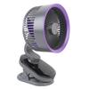 Auto Oscillating Fan 100 Speeds Low Noise Type C Charging Small Desk Fan with Touch Buttons and LED Display Screen