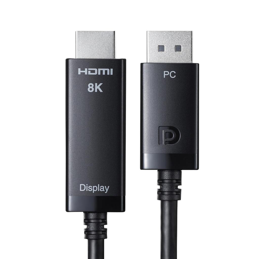 Sanwa Supply Conversion Cable 8K Compatible 1m DisplayPort-HDMI KC-DPHD8K10