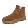 Кожаные мужские зимние ботинки с мехом 2024 теплые зимние ботинки мужские зимние рабочие повседневные туфли кроссовки высокие резиновые ботильоны