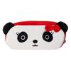 Pencil Case Large Capacity Zipper Closure Creative Portable Flannel Cartoon Strawberry Shape Pencil Bag Home Supplies