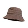 Модная панама с необработанным краем для женщин Осень Весна Складная шляпа от солнца Рыбацкая кепка Дамская Девочка Для улицы Пляжа Путешествий Солнцезащитные кепки