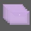 A4 Button File Bag Transparent Document Bag Student Test Paper Storage Office Data Contract Storage Folder Waterproof Snap Pouch