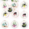 Needle Crafts Cross Stitch Kit Needlework Tools Flowers Embroidery Black Cat Pattern Embroidery Set