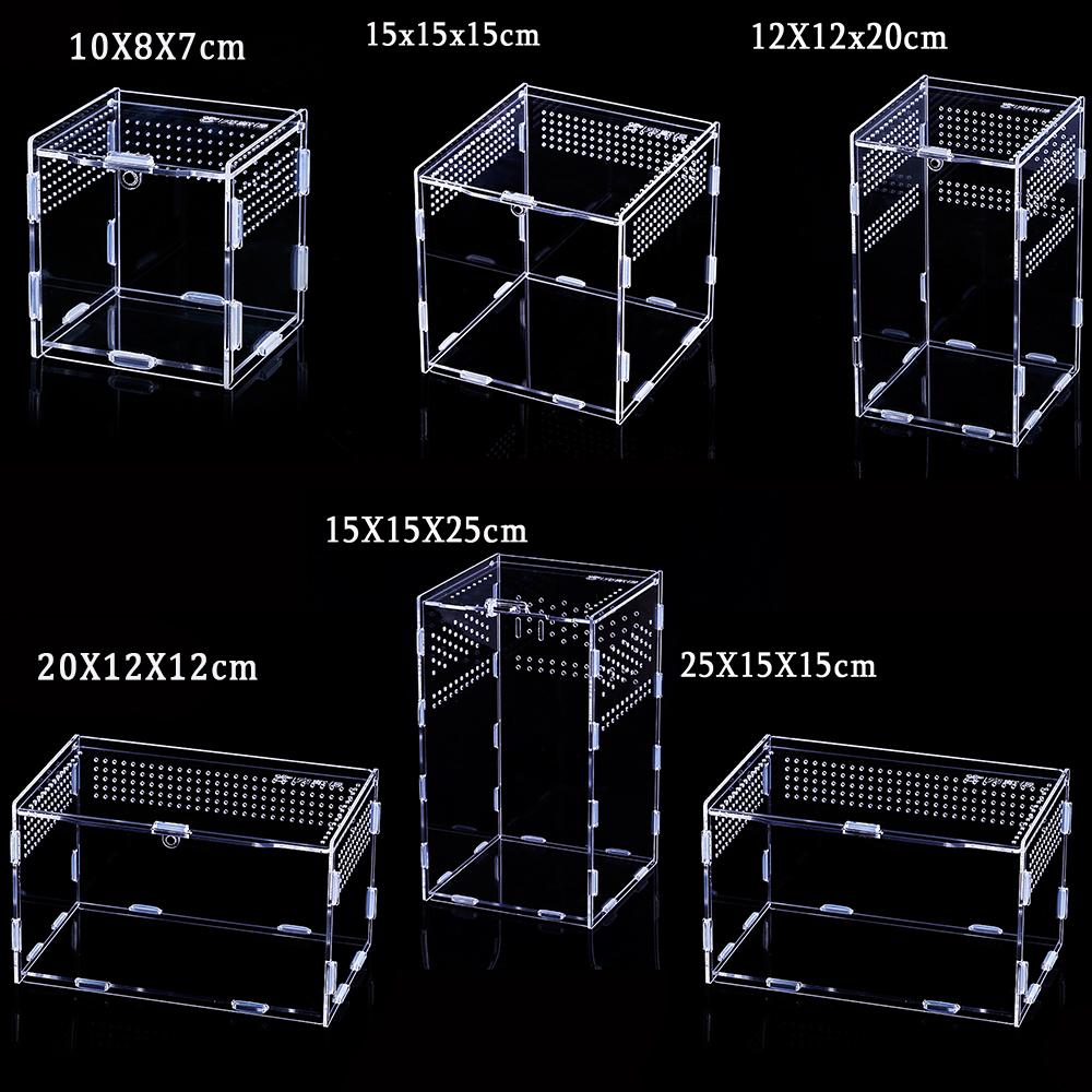 Акриловый контейнер для вылупления пауков, инкубатор для змей, лягушек, насекомых, рептилий, инкубатор для террариумов, ящик для разведения насекомых