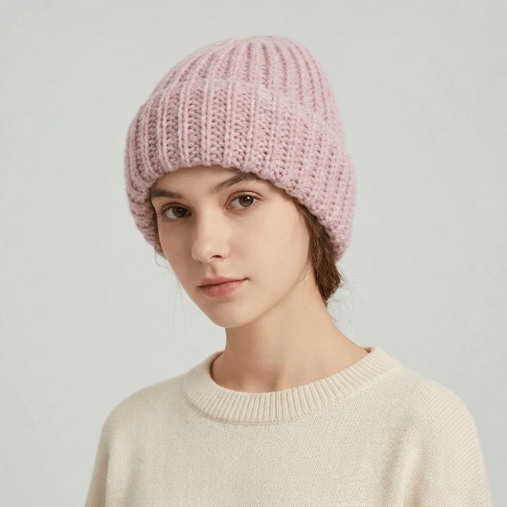 Solid Color Winter Balaclavas Cap Windproof Ski Knitted Mask Casual Full Face Pullover Cap Outdoor