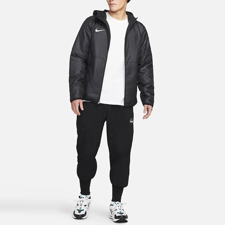 Nike Однотонная куртка с капюшоном и длинными рукавами Мужские куртки Черный CW6768-010