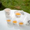 Baidehua suet jade business travel tea set outdoor household gifts portable express cup