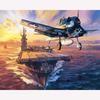 Full 5D Diy Diamond Painting Landscape Aircraft Diamond Embroidery Cross Stitch Home Decor Handmade