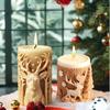 Merry Christmas Candle Silicone Mold 3D Striped Christmas Tree Soap Mold  Desk Decoration