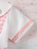 Baby Girls Spring Summer Sweet Strawberry Plaid Short Sleeve Shirt Set, Adjustable Straps, Cute Doll Collar, Daily Wear
