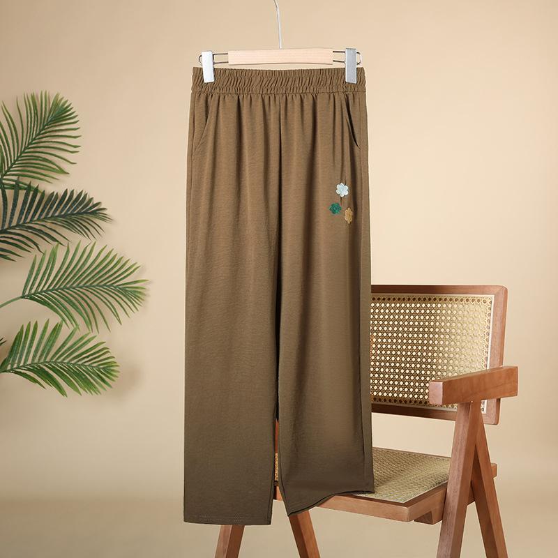 Летние брюки с высокой талией, брюки «девять десятых», женские свободные брюки-гарлем больших размеров, эластичные брюки для отдыха