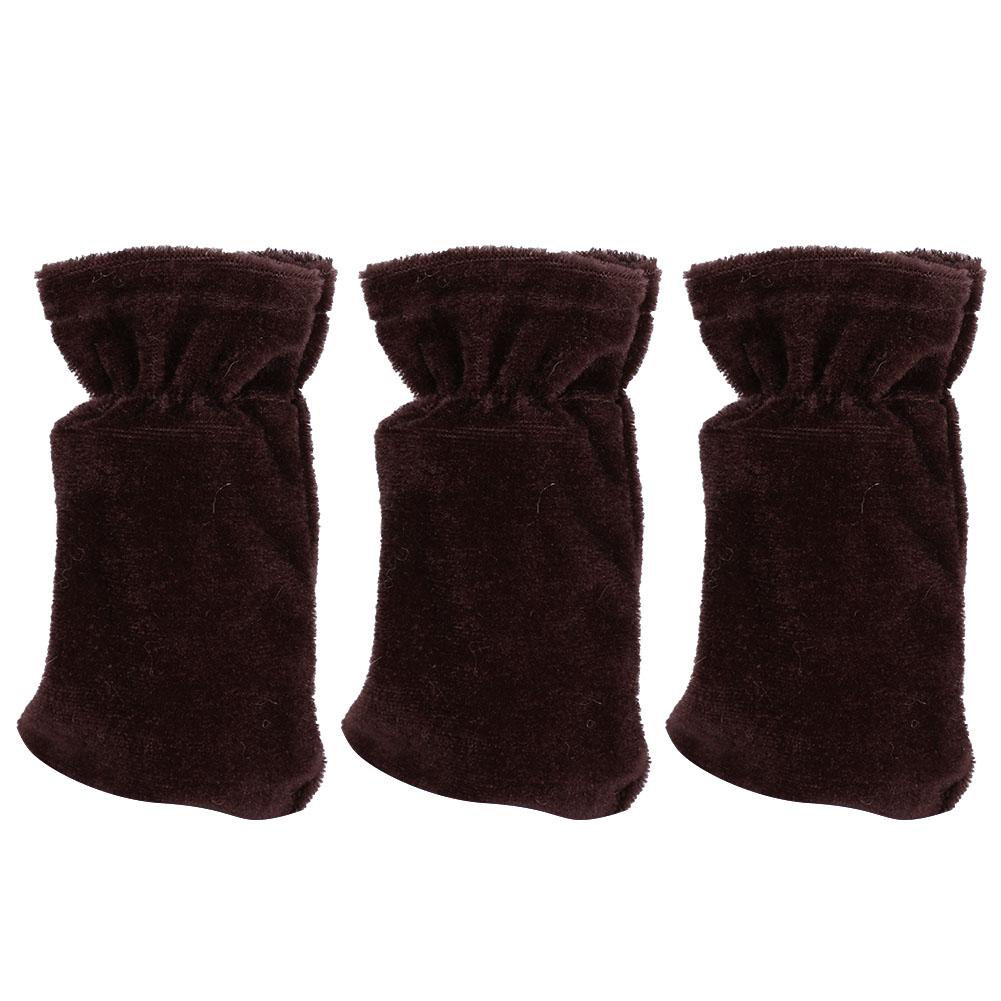 3 шт. Универсальный плюшевый чехол для педалей пианино Защитный аксессуар для музыкальных инструментов(кофе)