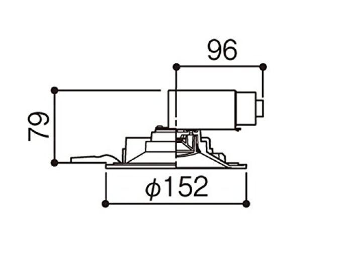 Panasonic Светодиодный светильник встраиваемый потолочный 100 тип рассеянный дневной свет белый LGW71730LE1