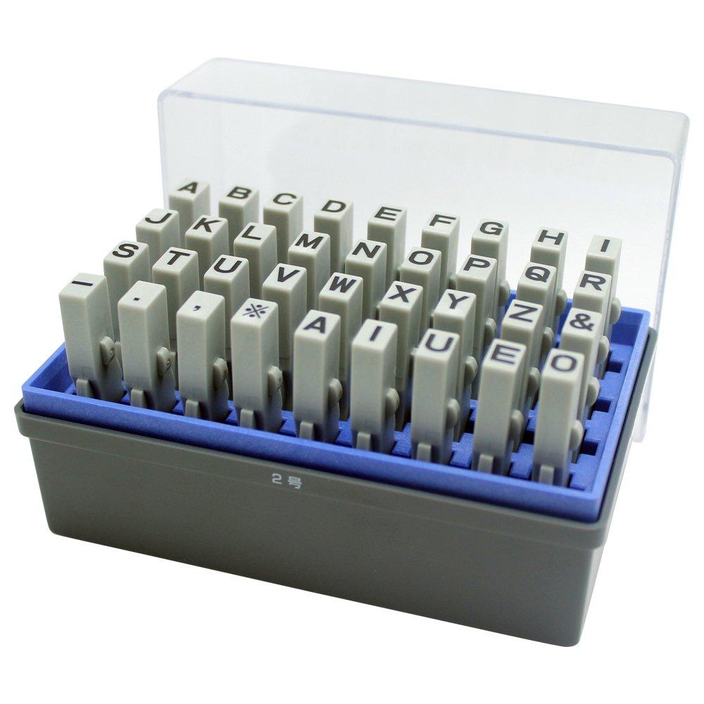 Shachihata Stamp Gothic Size x mm Set, GRA-2G, Font, 2, 6.2 4.8 (Connectable).