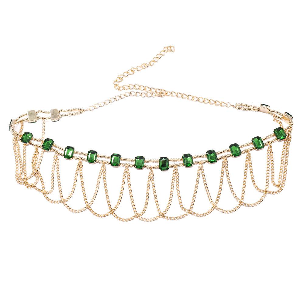 Tassel Waist Chain, Exotic Multi-Layer Diamond Waist Chain, Dance Performance Accessories