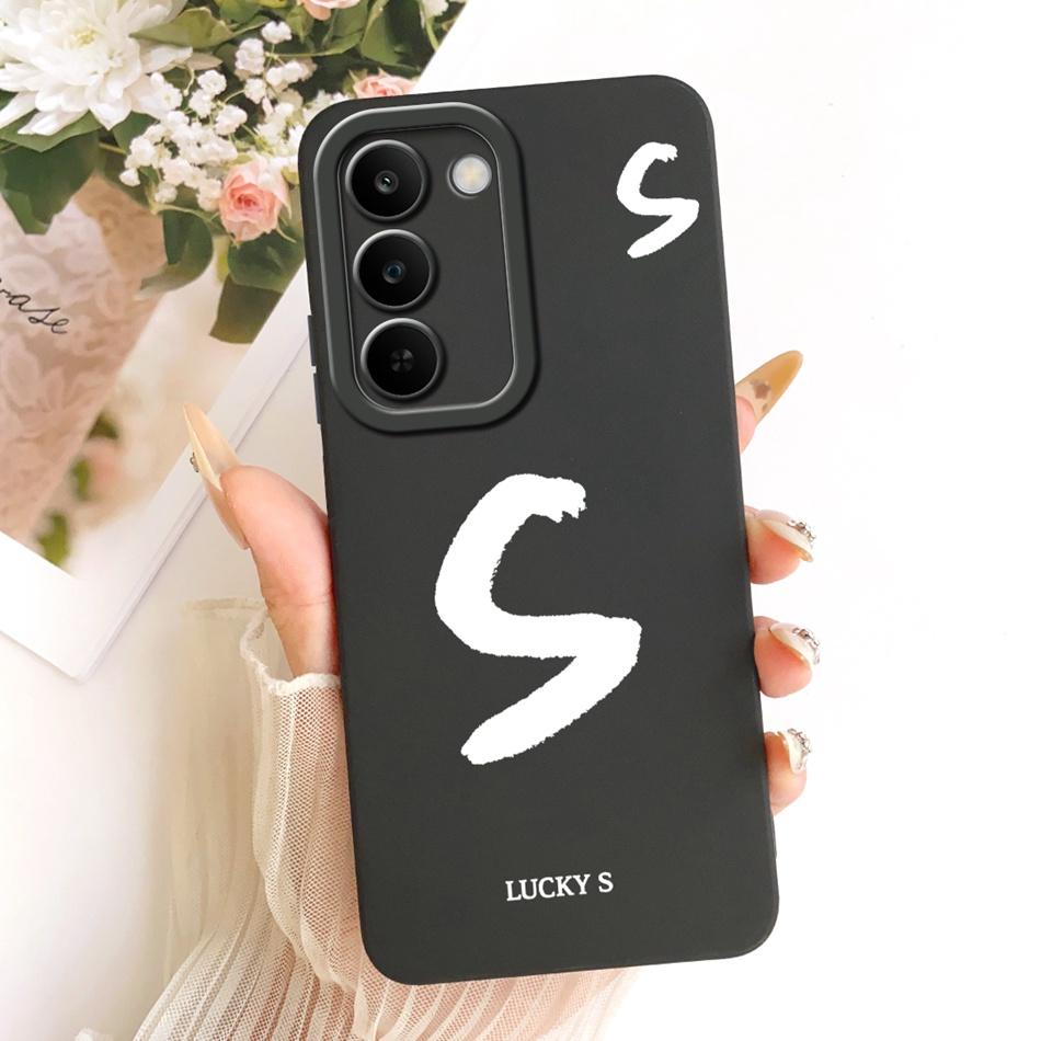 For Realme C83 Lucky Initial Letter Phone Case For Realme C83 C 83 5G Soft Silicone Cases Bumpers