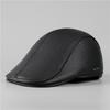 Кожаная шляпа мужская новая кепка осень и зима теплая защита ушей шляпа с козырьком