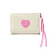 Women Lanyard Wallets Card Holder Tri-Fold Zipper Coin Purse Heart Clutch Bag Portable Girl Short Coin Pouch