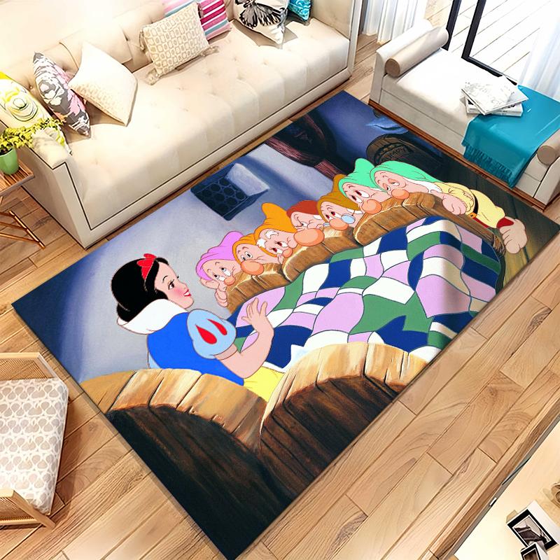 Snow White Princess Cartoon Girl Living Room Non-Slip Area Rug Soft Carpet for Bedroom Kids Playroom Sofa,Home Decor Doormat